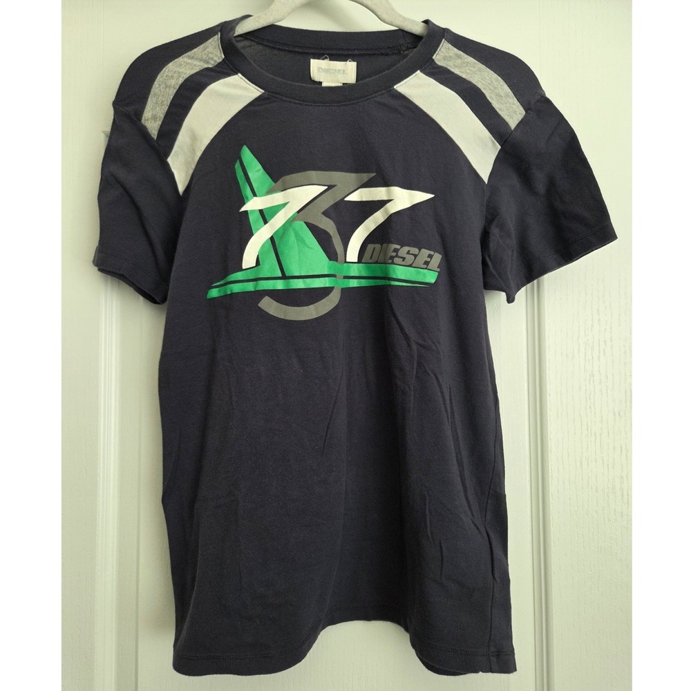 Diesel 737 Graphic Tee‎ Raglan Sleeve Casual Top XXL